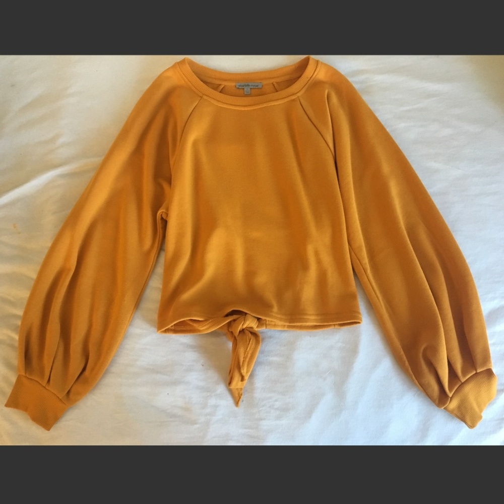 Tied Open-back Sweatshirt